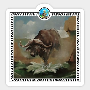 African Big Five Buffalo Sticker